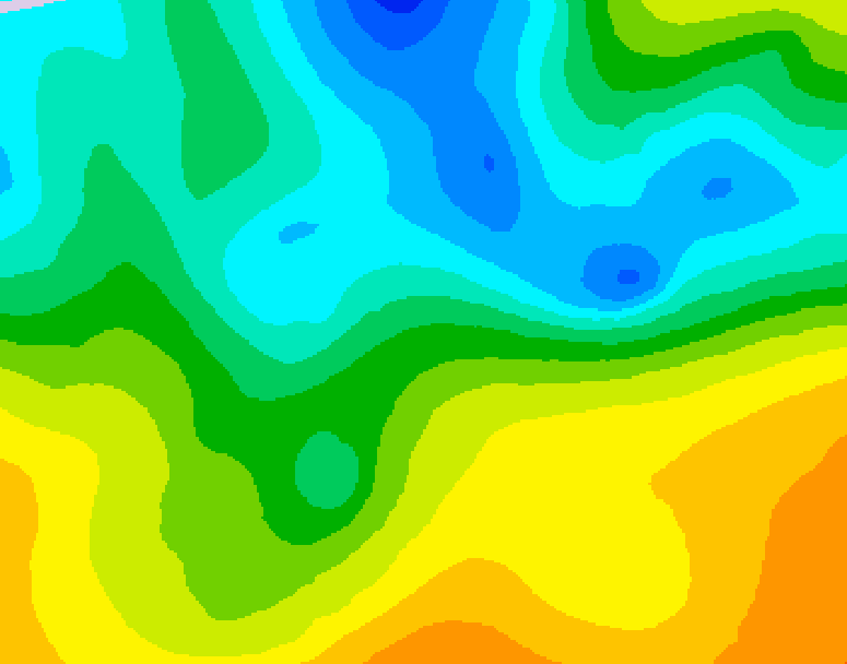 GDPS 500 millibar geopotential height 132 hour forecast chart for Canada based on 2025/05/10 0000Z data