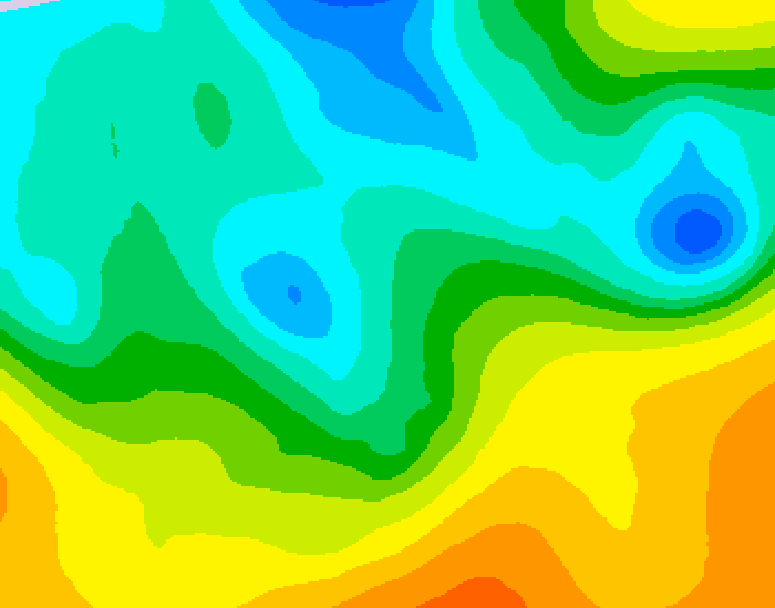 GDPS 500 millibar geopotential height 156 hour forecast chart for Canada based on 2025/05/10 0000Z data