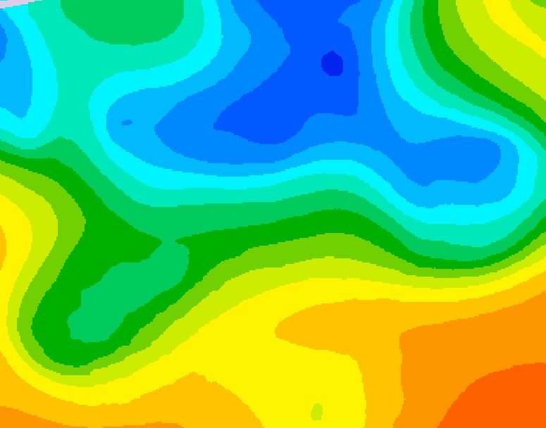 GDPS 500 millibar geopotential height 060 hour forecast chart for Canada based on 2025/05/10 1200Z data