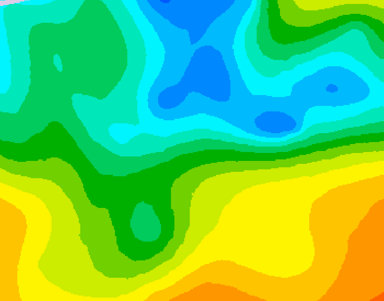 GDPS 500 millibar geopotential height 120 hour forecast chart for Canada based on 2025/05/10 1200Z data