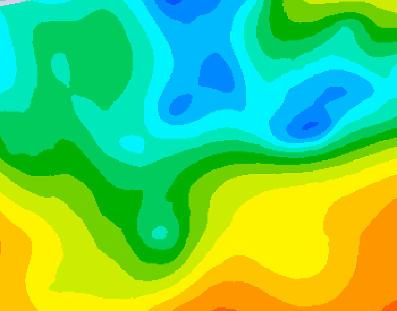 GDPS 500 millibar geopotential height 126 hour forecast chart for Canada based on 2025/05/10 1200Z data