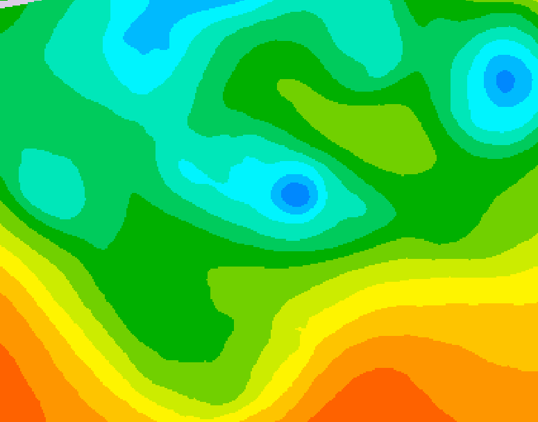 GDPS 500 millibar geopotential height 222 hour forecast chart for Canada based on 2025/05/10 1200Z data