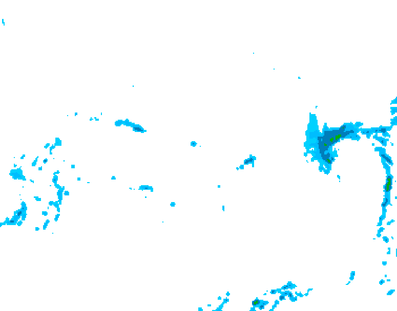 GDPS precipitation 036 hour forecast chart for Canada based on 2025/05/10 0000Z data