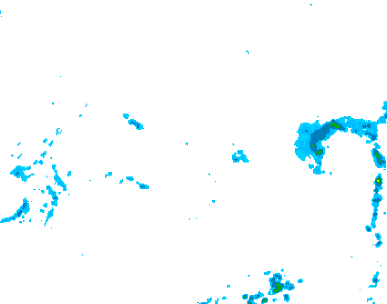 GDPS precipitation 024 hour forecast chart for Canada based on 2025/05/10 1200Z data
