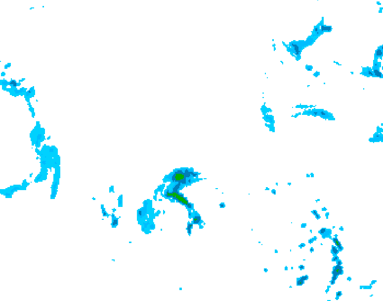 GDPS precipitation 126 hour forecast chart for Canada based on 2025/05/10 1200Z data