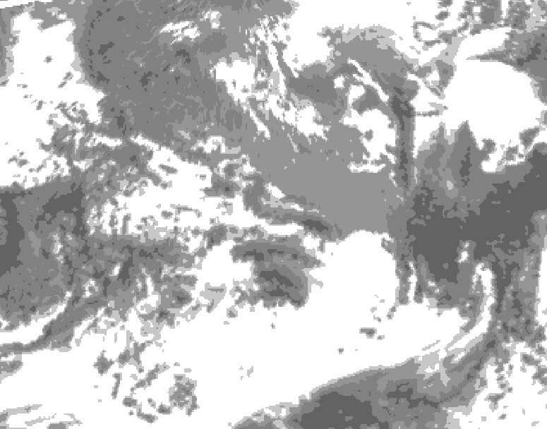 GDPS total cloud 024 hour forecast chart for Canada based on 2025/05/10 0000Z data