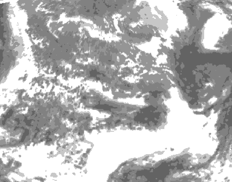 GDPS total cloud 048 hour forecast chart for Canada based on 2025/05/10 0000Z data