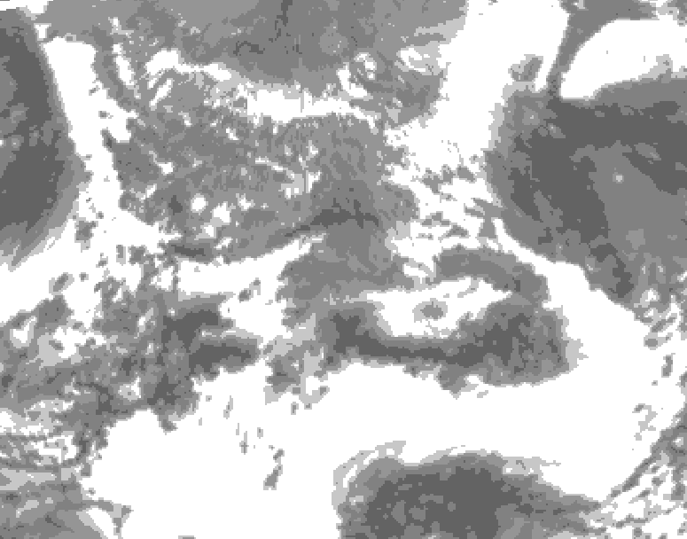 GDPS total cloud 060 hour forecast chart for Canada based on 2025/05/10 0000Z data