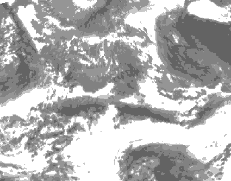 GDPS total cloud 072 hour forecast chart for Canada based on 2025/05/10 0000Z data
