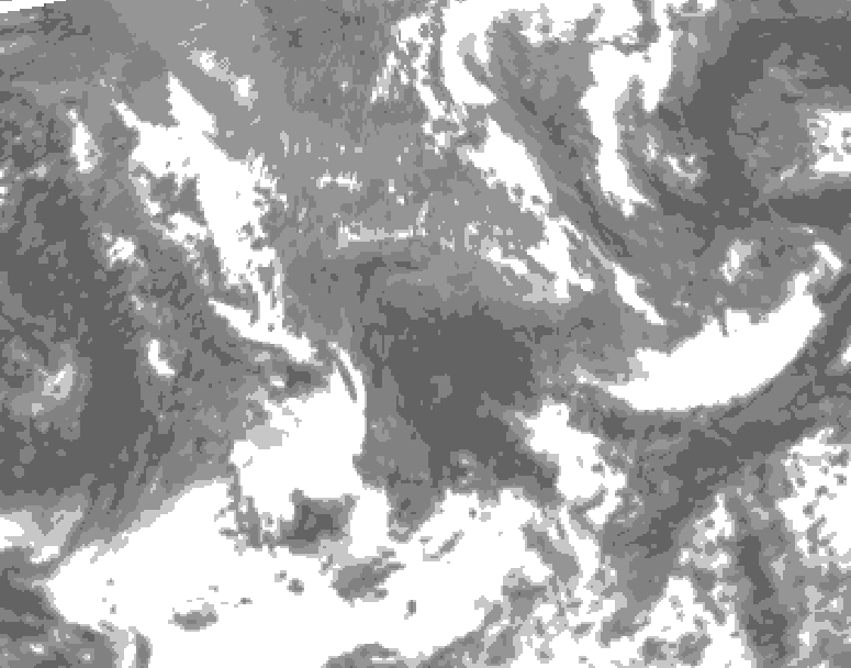 GDPS total cloud 156 hour forecast chart for Canada based on 2025/05/10 0000Z data
