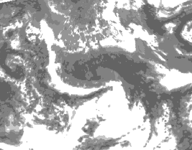 GDPS total cloud 186 hour forecast chart for Canada based on 2025/05/10 0000Z data