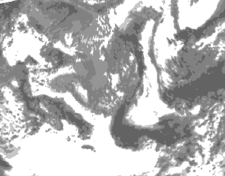 GDPS total cloud 234 hour forecast chart for Canada based on 2025/05/10 0000Z data