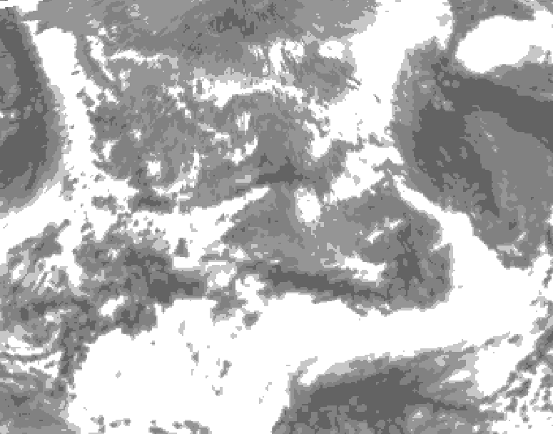 GDPS total cloud 048 hour forecast chart for Canada based on 2025/05/10 1200Z data