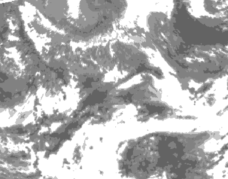 GDPS total cloud 072 hour forecast chart for Canada based on 2025/05/10 1200Z data