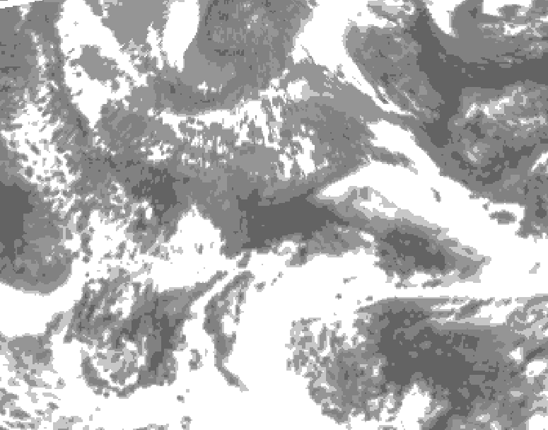 GDPS total cloud 084 hour forecast chart for Canada based on 2025/05/10 1200Z data