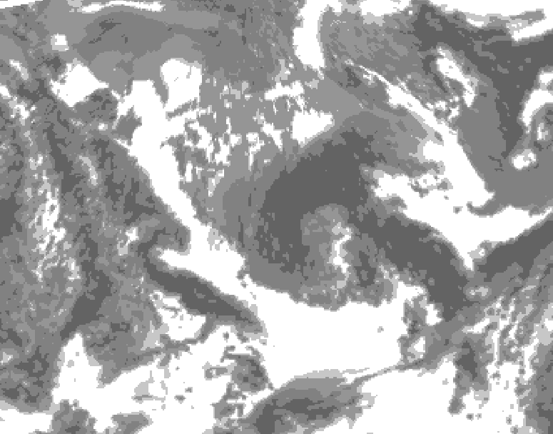GDPS total cloud 174 hour forecast chart for Canada based on 2025/05/10 1200Z data