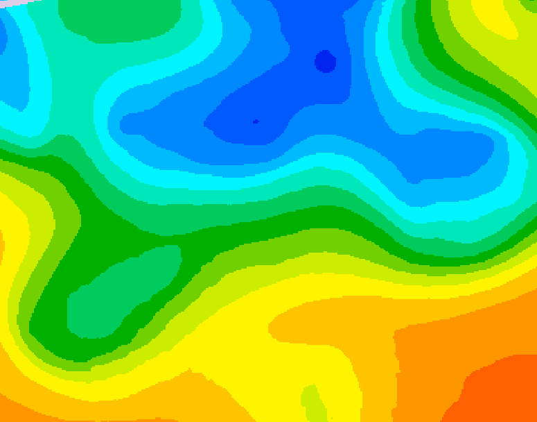 GDPS 500 millibar geopotential height 048 hour forecast chart for Canada based on 2025/05/11 0000Z data