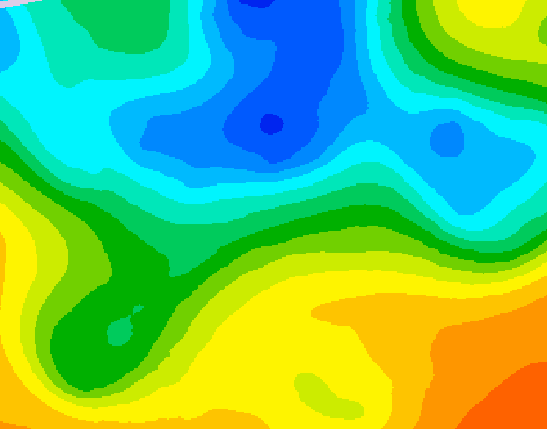 GDPS 500 millibar geopotential height 060 hour forecast chart for Canada based on 2025/05/11 0000Z data
