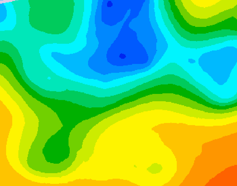 GDPS 500 millibar geopotential height 072 hour forecast chart for Canada based on 2025/05/11 0000Z data