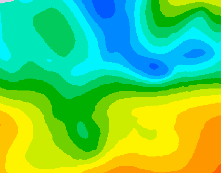 GDPS 500 millibar geopotential height 108 hour forecast chart for Canada based on 2025/05/11 0000Z data