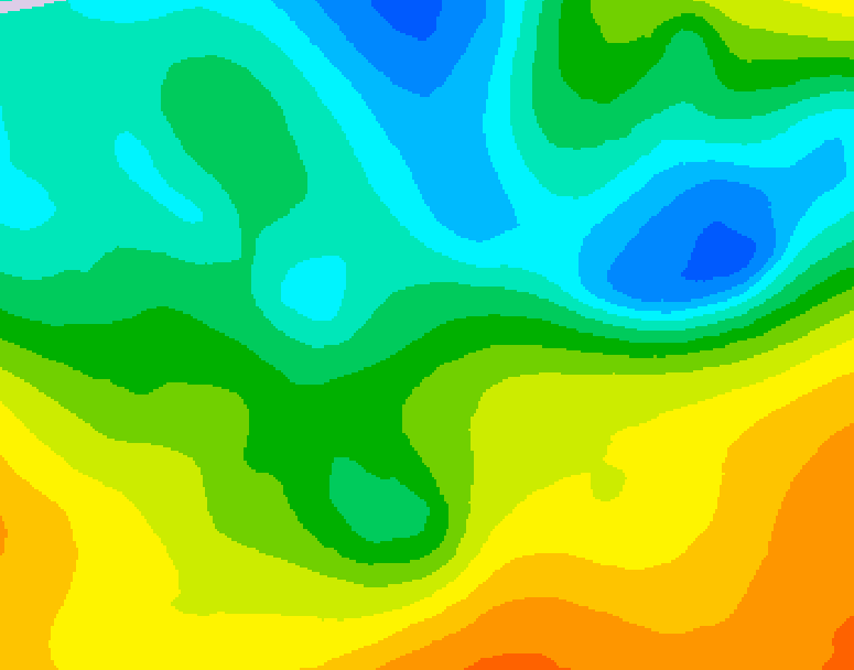 GDPS 500 millibar geopotential height 120 hour forecast chart for Canada based on 2025/05/11 0000Z data