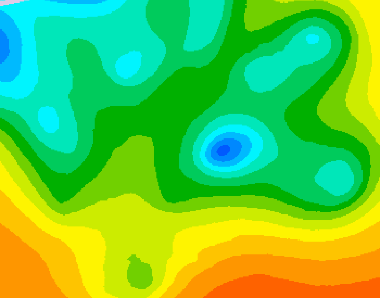GDPS 500 millibar geopotential height 234 hour forecast chart for Canada based on 2025/05/11 0000Z data