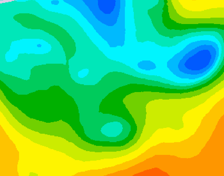 GDPS 500 millibar geopotential height 120 hour forecast chart for Canada based on 2025/05/11 1200Z data