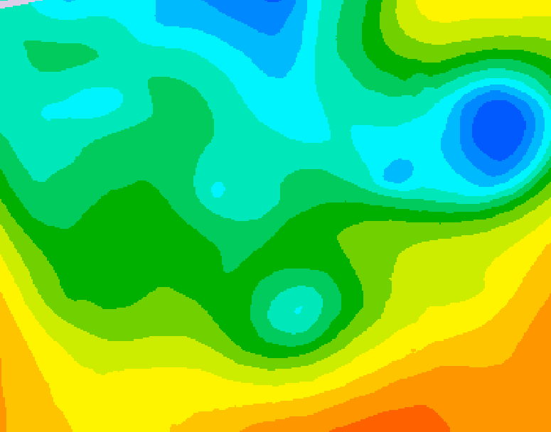 GDPS 500 millibar geopotential height 132 hour forecast chart for Canada based on 2025/05/11 1200Z data