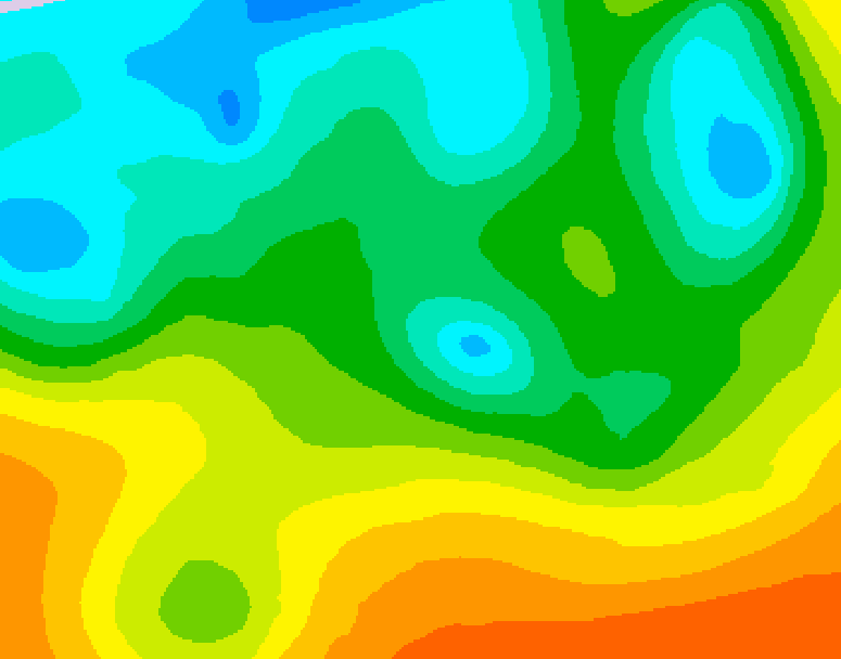GDPS 500 millibar geopotential height 198 hour forecast chart for Canada based on 2025/05/11 1200Z data