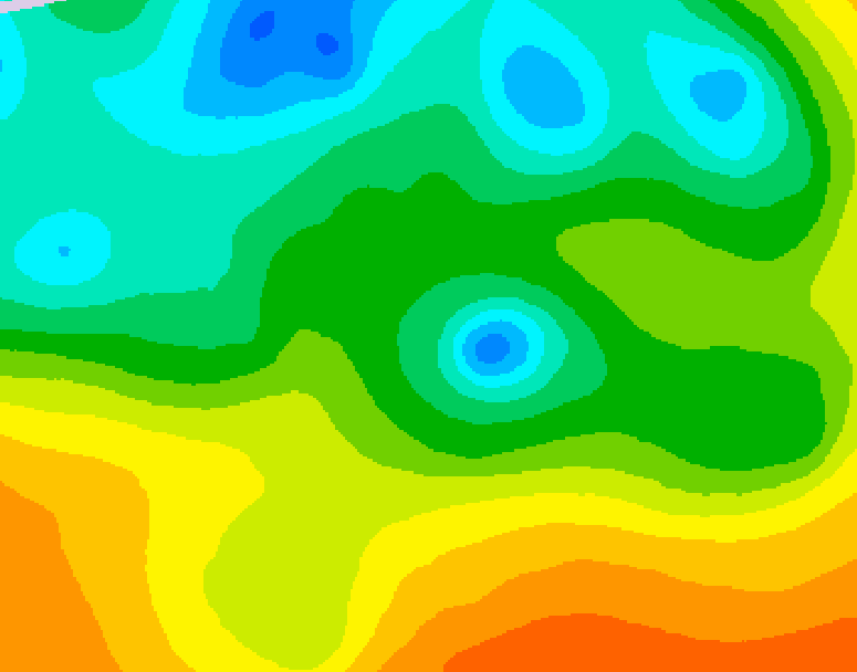 GDPS 500 millibar geopotential height 222 hour forecast chart for Canada based on 2025/05/11 1200Z data