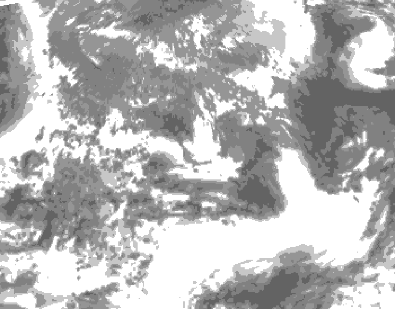GDPS total cloud 024 hour forecast chart for Canada based on 2025/05/11 0000Z data