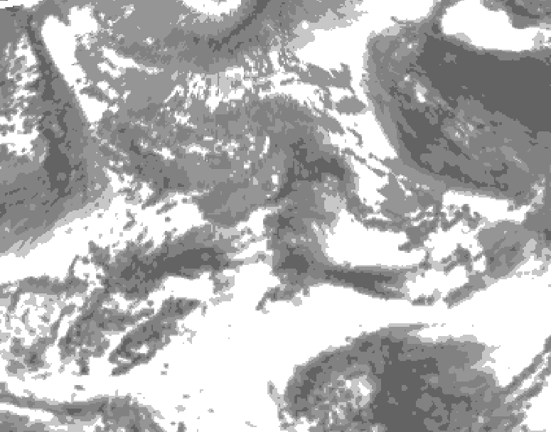 GDPS total cloud 048 hour forecast chart for Canada based on 2025/05/11 0000Z data