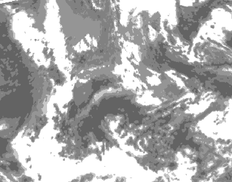 GDPS total cloud 108 hour forecast chart for Canada based on 2025/05/11 0000Z data