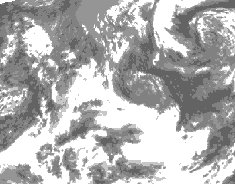 GDPS total cloud 210 hour forecast chart for Canada based on 2025/05/11 0000Z data