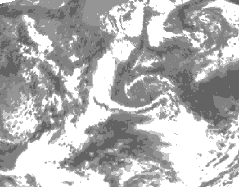 GDPS total cloud 234 hour forecast chart for Canada based on 2025/05/11 0000Z data