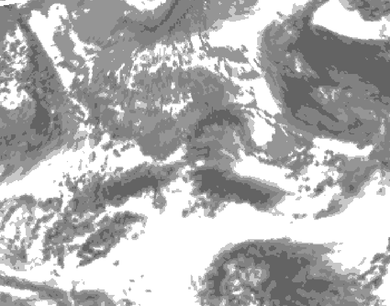 GDPS total cloud 036 hour forecast chart for Canada based on 2025/05/11 1200Z data