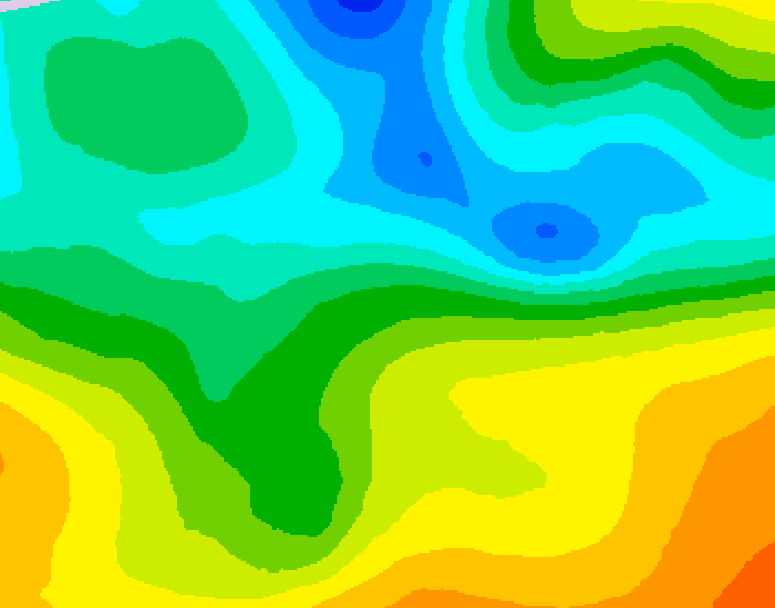 GDPS 500 millibar geopotential height 084 hour forecast chart for Canada based on 2025/05/12 0000Z data