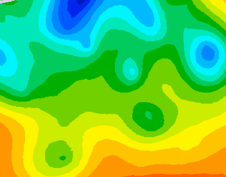 GDPS 500 millibar geopotential height 186 hour forecast chart for Canada based on 2025/05/12 0000Z data