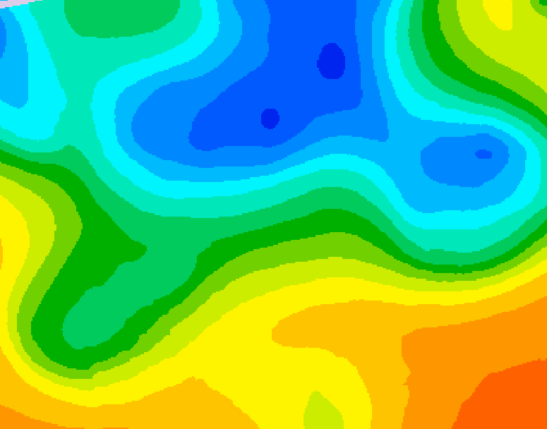 GDPS 500 millibar geopotential height 012 hour forecast chart for Canada based on 2025/05/12 1200Z data