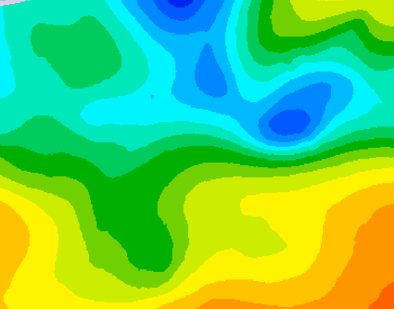 GDPS 500 millibar geopotential height 072 hour forecast chart for Canada based on 2025/05/12 1200Z data