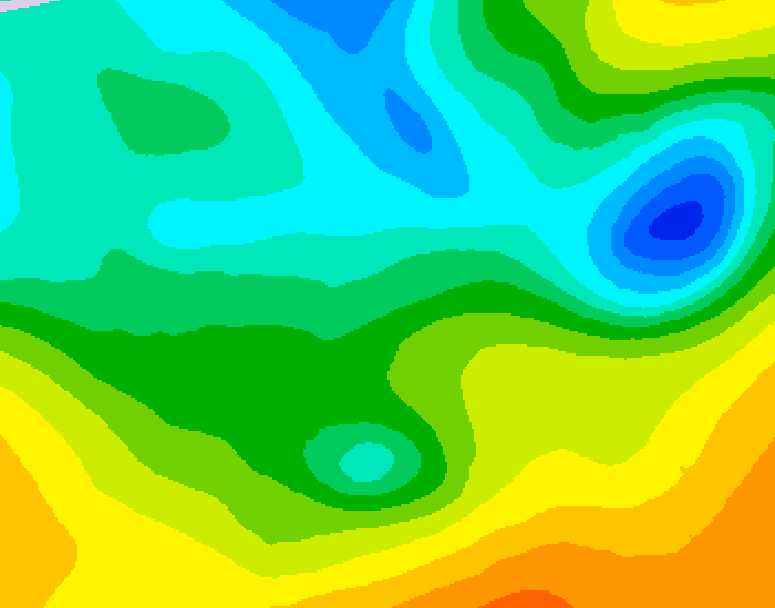 GDPS 500 millibar geopotential height 096 hour forecast chart for Canada based on 2025/05/12 1200Z data