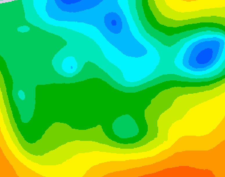 GDPS 500 millibar geopotential height 126 hour forecast chart for Canada based on 2025/05/12 1200Z data