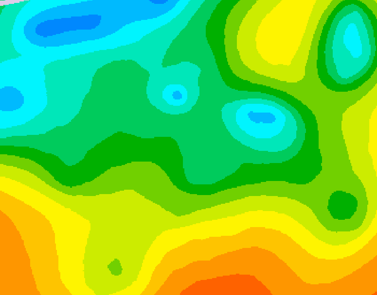 GDPS 500 millibar geopotential height 198 hour forecast chart for Canada based on 2025/05/12 1200Z data