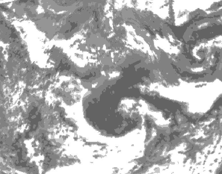 GDPS total cloud 138 hour forecast chart for Canada based on 2025/05/12 0000Z data