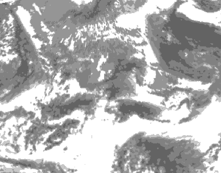 GDPS total cloud 012 hour forecast chart for Canada based on 2025/05/12 1200Z data
