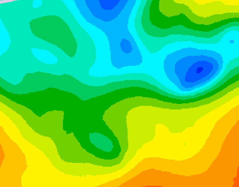 GDPS 500 millibar geopotential height 072 hour forecast chart for Canada based on 2025/05/13 0000Z data