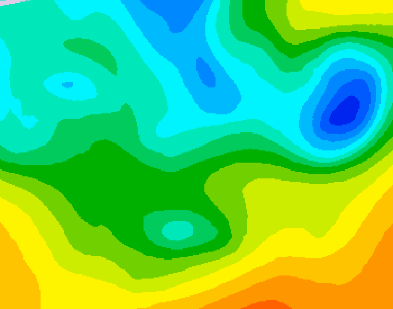 GDPS 500 millibar geopotential height 084 hour forecast chart for Canada based on 2025/05/13 0000Z data