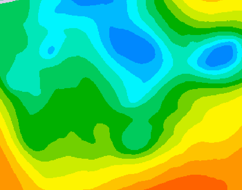GDPS 500 millibar geopotential height 114 hour forecast chart for Canada based on 2025/05/13 0000Z data
