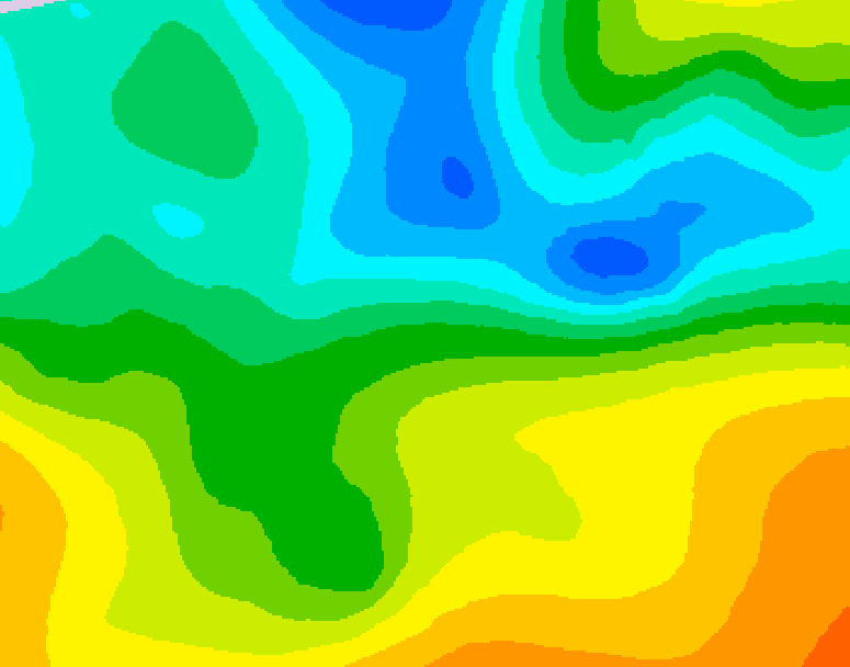 GDPS 500 millibar geopotential height 048 hour forecast chart for Canada based on 2025/05/13 1200Z data