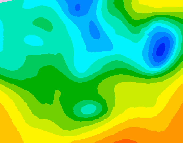 GDPS 500 millibar geopotential height 072 hour forecast chart for Canada based on 2025/05/13 1200Z data